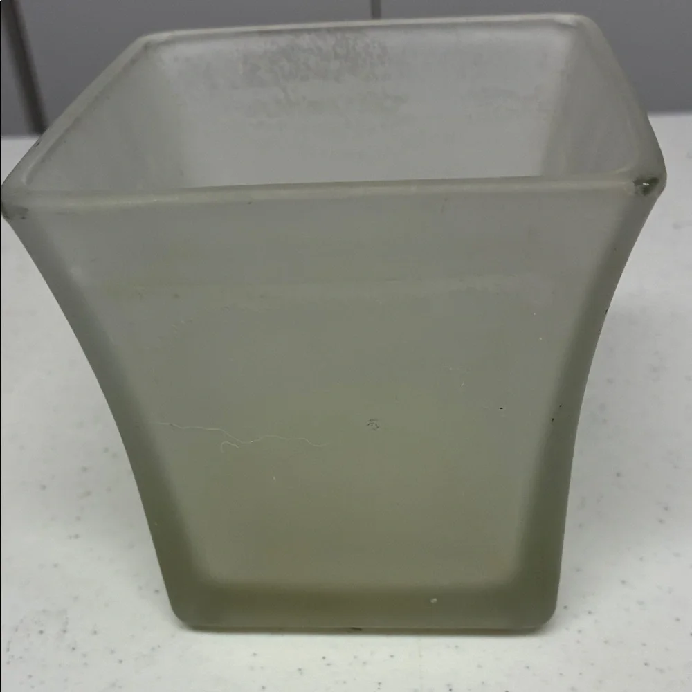 Frosted Glass Square Vase